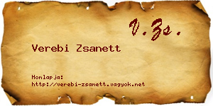 Verebi Zsanett névjegykártya